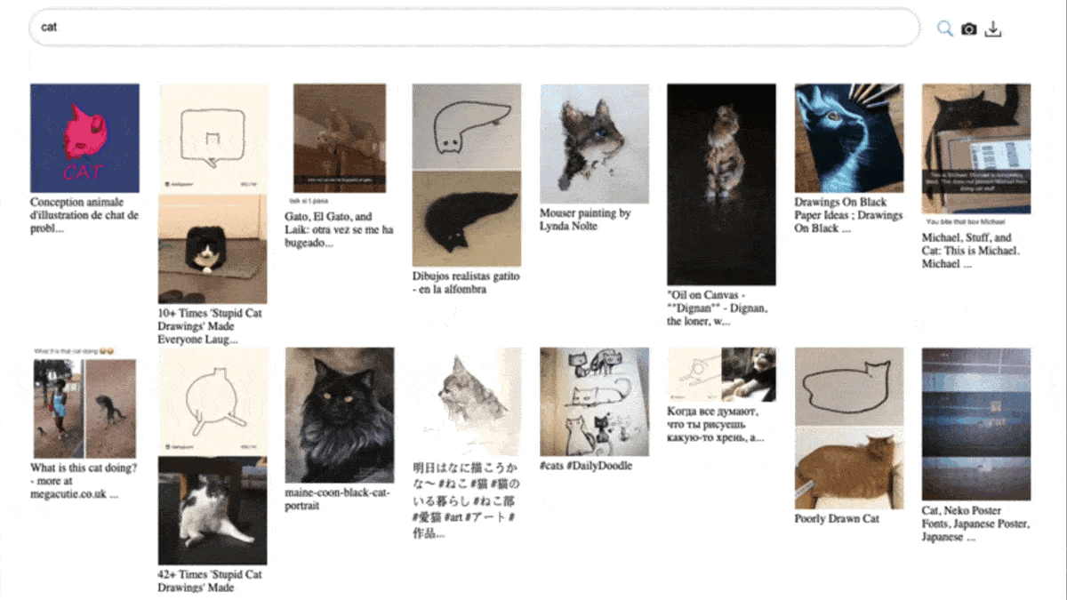 GIF of images queried from the LAION dataset
